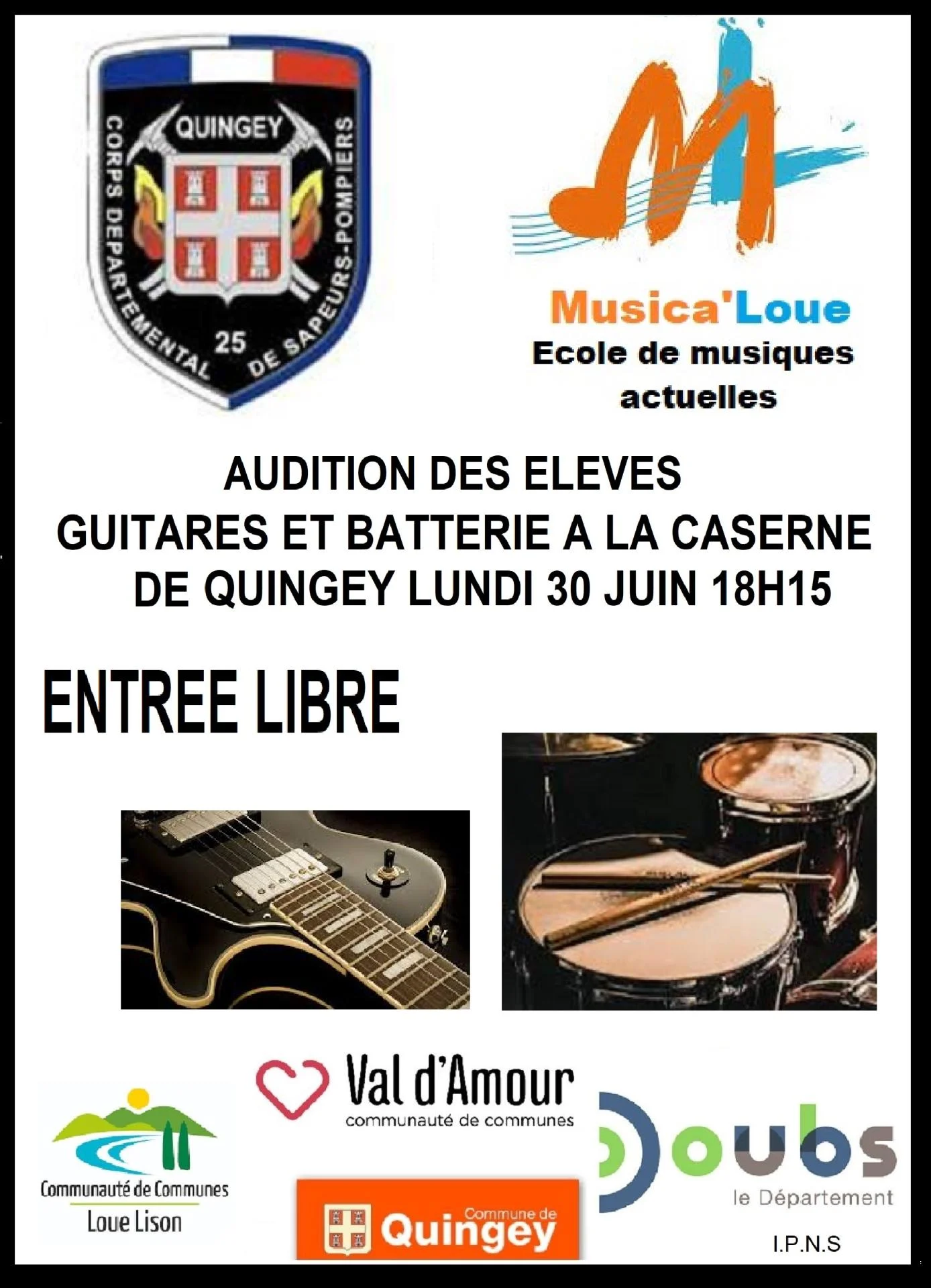 AUDITION CHEZ LES POMPIERS DE QUINGEY